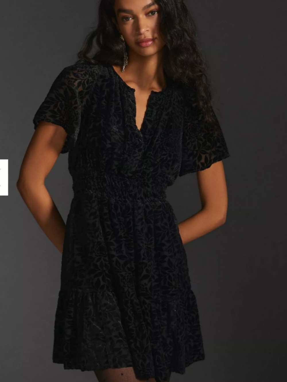Anthropologie The Somerset Velvet Mini Dress